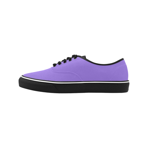 color medium purple Classic Men's Canvas Low Top Shoes/Large (Model E001-4)