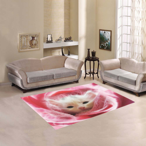 Kitty Loves Pink Area Rug 5'3''x4'