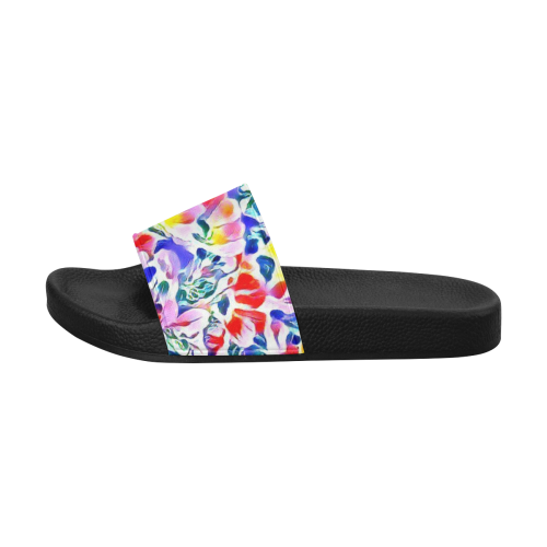 Floral Summer Greetings 1A by JamColors Women's Slide Sandals (Model 057)