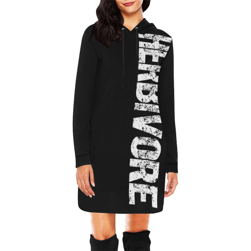 Herbivore (vegan) All Over Print Hoodie Mini Dress (Model H27)