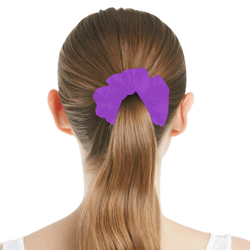 color dark orchid All Over Print Hair Scrunchie