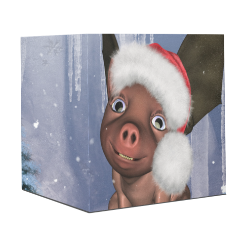 Christmas, cute little piglet with christmas hat Gift Wrapping Paper 58"x 23" (2 Rolls)