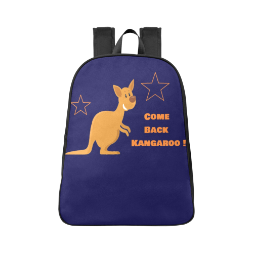 Adult Navy star Come Back Kangaroo Orange Fabric School Backpack (Model 1682) (Large)