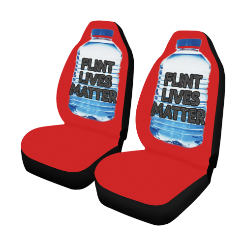 Red Flint Lives Matter Car Seat Covers (Set of 2)