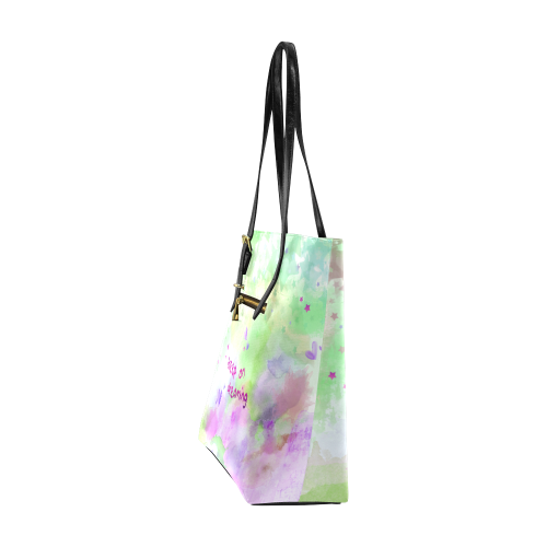 KEEP ON DREAMING - lilac and green Euramerican Tote Bag/Small (Model 1655)