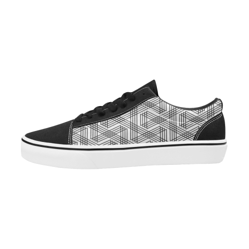 skate lines002 Men's Low Top Skateboarding Shoes (Model E001-2)