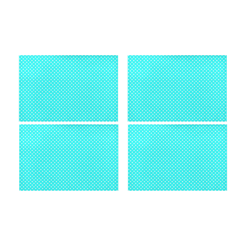 Baby blue polka dots Placemat 12’’ x 18’’ (Set of 4)