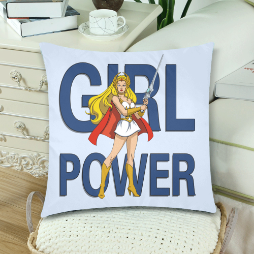 Girl Power (She-Ra) Custom Zippered Pillow Cases 18"x 18" (Twin Sides) (Set of 2)