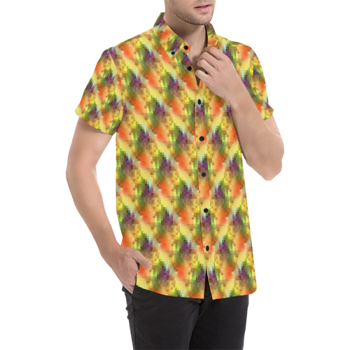 Coloring by Artdream Men's All Over Print Short Sleeve Shirt (Model T53)