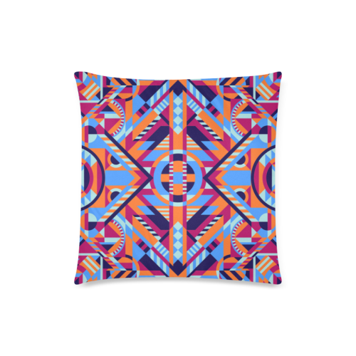 Modern Geometric Pattern Custom Zippered Pillow Case 18"x18" (one side)
