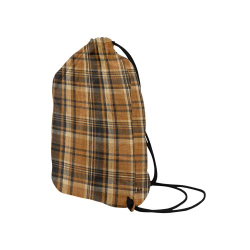 TARTAN DESIGN Medium Drawstring Bag Model 1604 (Twin Sides) 13.8"(W) * 18.1"(H)