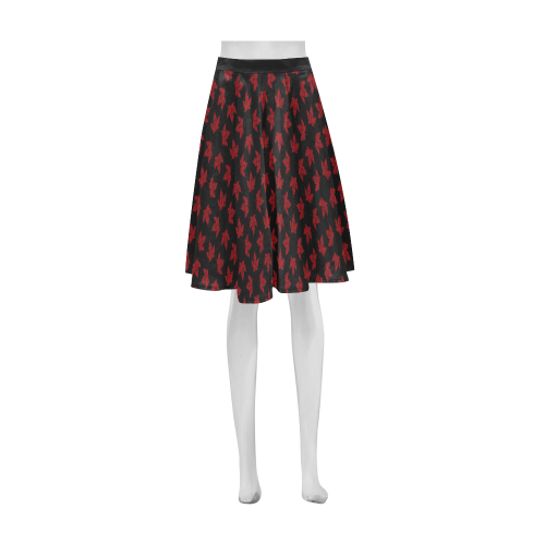 Cool Canada Skirts Retro Black Canada Skirts Athena Women's Short Skirt (Model D15)