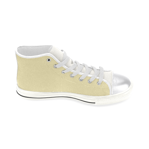 color vanilla Women's Classic High Top Canvas Shoes (Model 017)