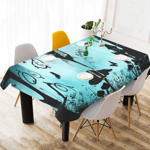 Dancing in the night Cotton Linen Tablecloth 60"x120"