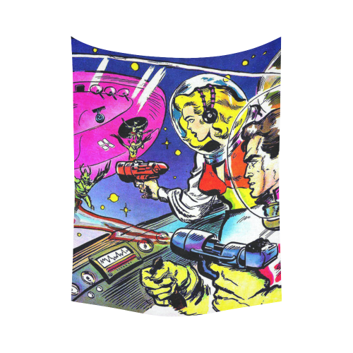 Battle in Space 2 Cotton Linen Wall Tapestry 60"x 80"