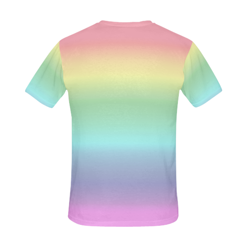 Pastel Rainbow All Over Print T-Shirt for Men/Large Size (USA Size) Model T40)