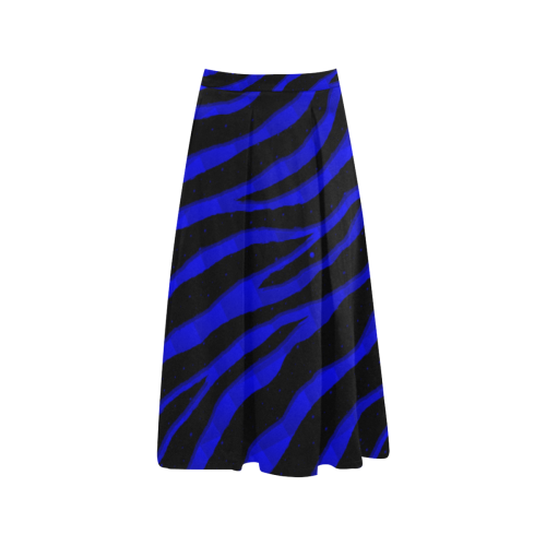 Ripped SpaceTime Stripes - Blue Aoede Crepe Skirt (Model D16)
