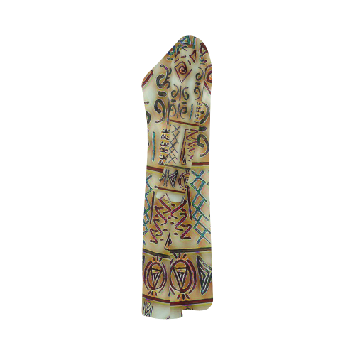 Egyptian Markings Bateau A-Line Skirt (D21)