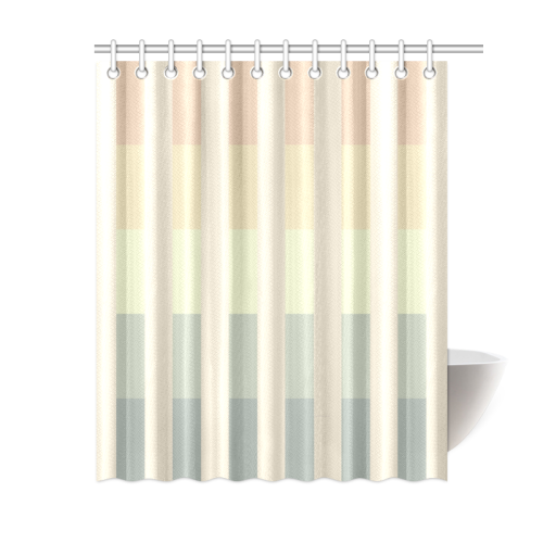 Like a Candy Sweet Pastel Lines Pattern on yellow Shower Curtain 60"x72"