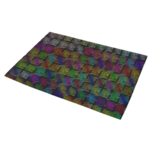 Ripped SpaceTime Stripes Collection Azalea Doormat 30" x 18" (Sponge Material)
