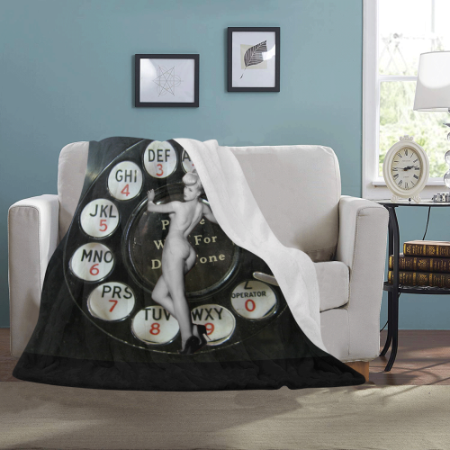 Please Wait for the Dial Tone Ultra-Soft Micro Fleece Blanket 50"x60"