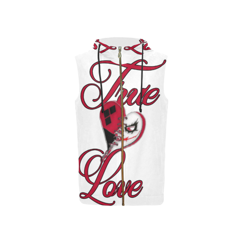 True Love Harley/Joke All Over Print Sleeveless Zip Up Hoodie for Women (Model H16)