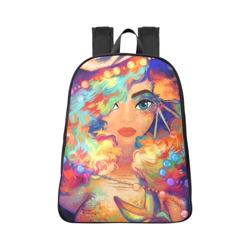 rainbow mermaid Fabric School Backpack (Model 1682) (Large)