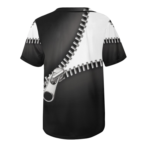 ZIPPER FOUR All Over Print Baseball Jersey for Men (Model T50)