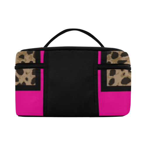 Yahweh Leopard Meero Pink Cosmetic Bag/Large (Model 1658)