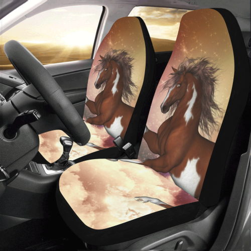 Wonderful wild horse in the sky Car Seat Covers (Set of 2)