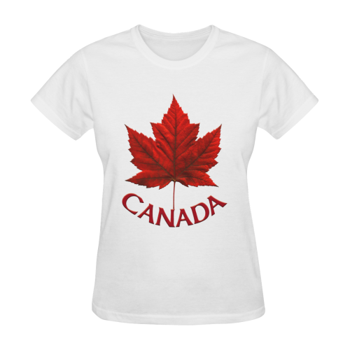 Canada Maple Leaf T-shirt Classic - AU Women's T-Shirt in USA Size (Two Sides Printing)