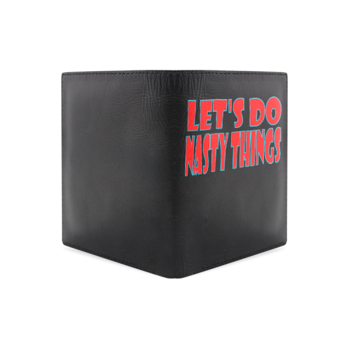 Lets do nasty things Men's Leather Wallet (Model 1612)
