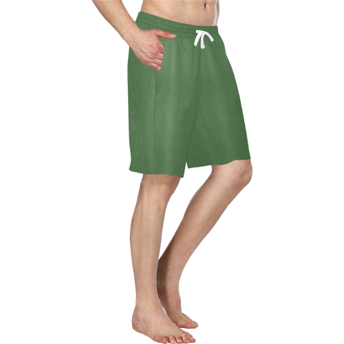 color artichoke green Men's All Over Print Casual Shorts (Model L23)