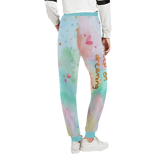 KEEP ON DREAMING - pastel Unisex All Over Print Sweatpants (Model L11)