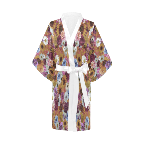 Purple Rust Fantasy Garden Kimono Robe