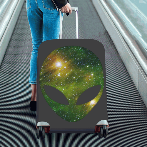 Cosmic Alien - Galaxy - Stars Luggage Cover/Large 26"-28"