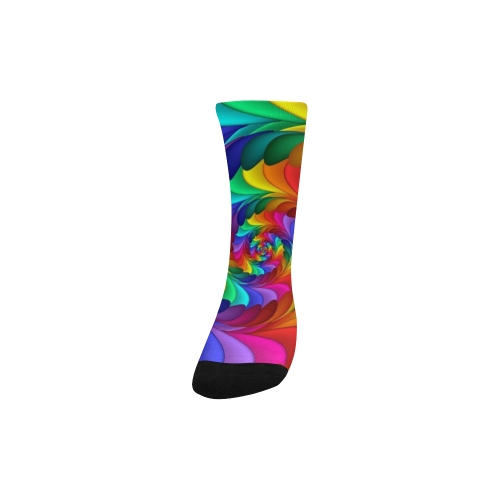 RAINBOW CANDY SWIRL Kids' Custom Socks
