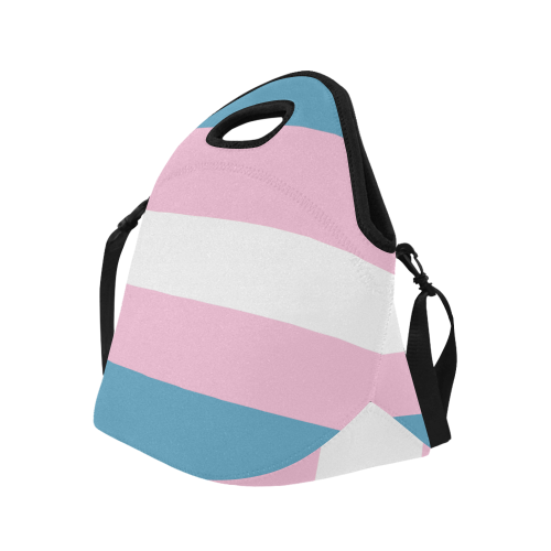 Transgender Flag Neoprene Lunch Bag/Large (Model 1669)