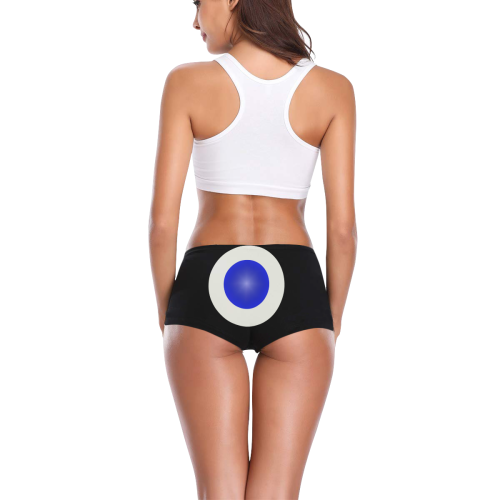 black and blue star Women's All Over Print Boyshort Panties (Model L31)