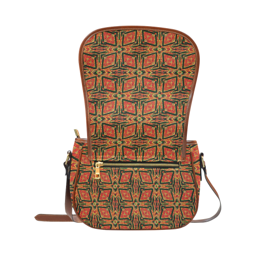geometric doodle 2 Saddle Bag/Large (Model 1649)