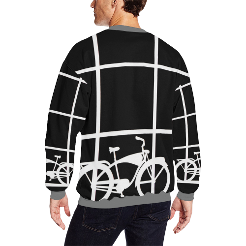 SLATENPANEZ All Over Print Crewneck Sweatshirt for Men/Large (Model H18)