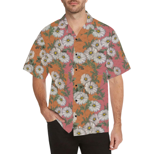 The Lowest of Low Daisies Peach Hawaiian Shirt (Model T58)