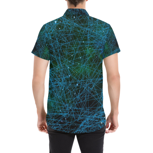 System Network Connection Men's All Over Print Short Sleeve Shirt (Model T53)
