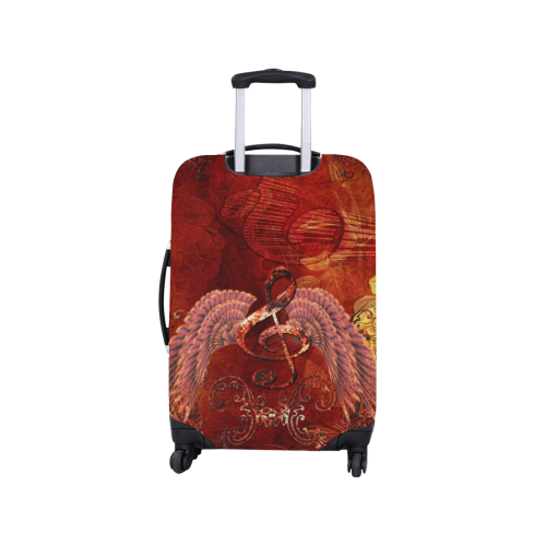 Music, clef and wings Luggage Cover/Small 18"-21"