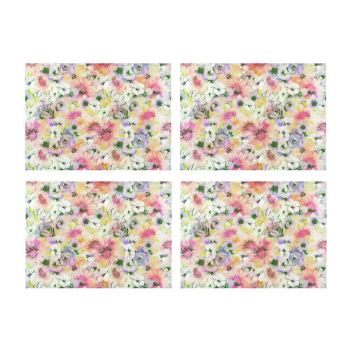 pretty spring floral Placemat 14’’ x 19’’ (Four Pieces)