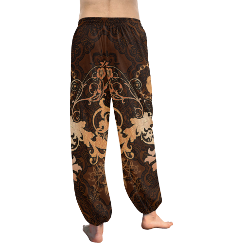 Floral design with crow Women's All Over Print Harem Pants (Model L18)