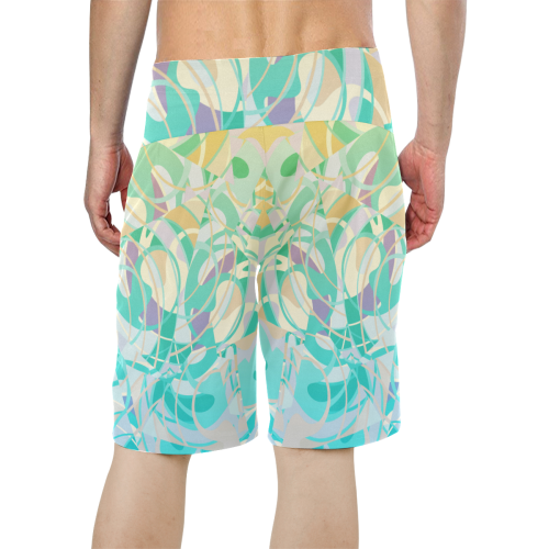 Summer Beach Days Abstract * Teal Men's All Over Print Board Shorts (Model L16)
