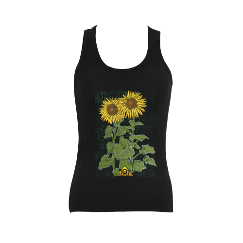 The Lowest of Low Sunflowers Women's Shoulder-Free Tank Top (Model T35)