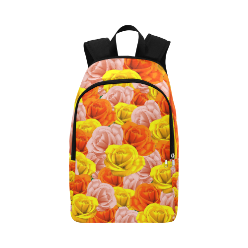 Roses Pastel Colors Floral Collage Fabric Backpack for Adult (Model 1659)