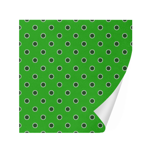 Green Polka Dots on Green Gift Wrapping Paper 58"x 23" (1 Roll)